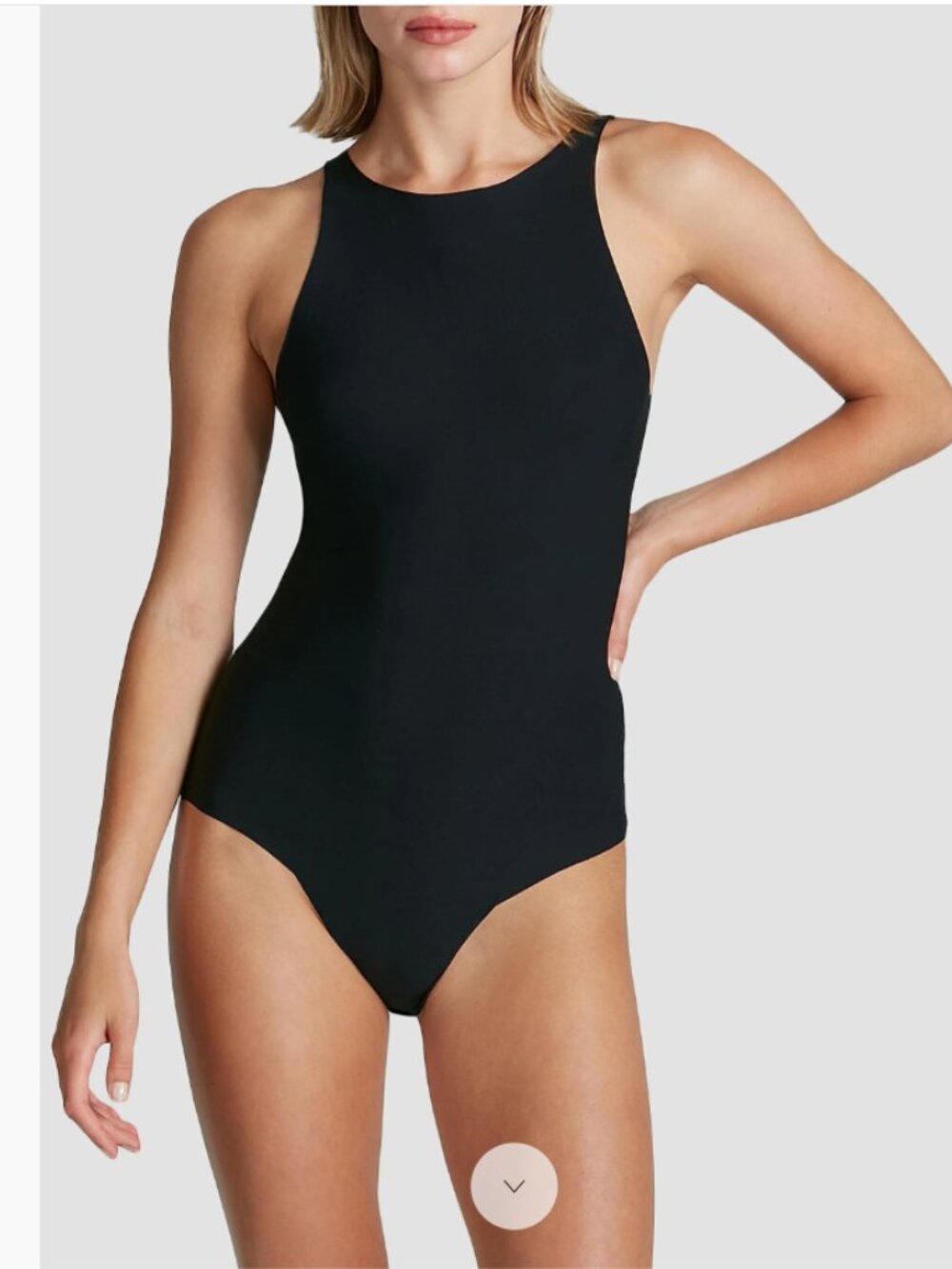 NWT COMMANDO Women's Butter Crewneck Tank Bodysuit XS Black High Neck